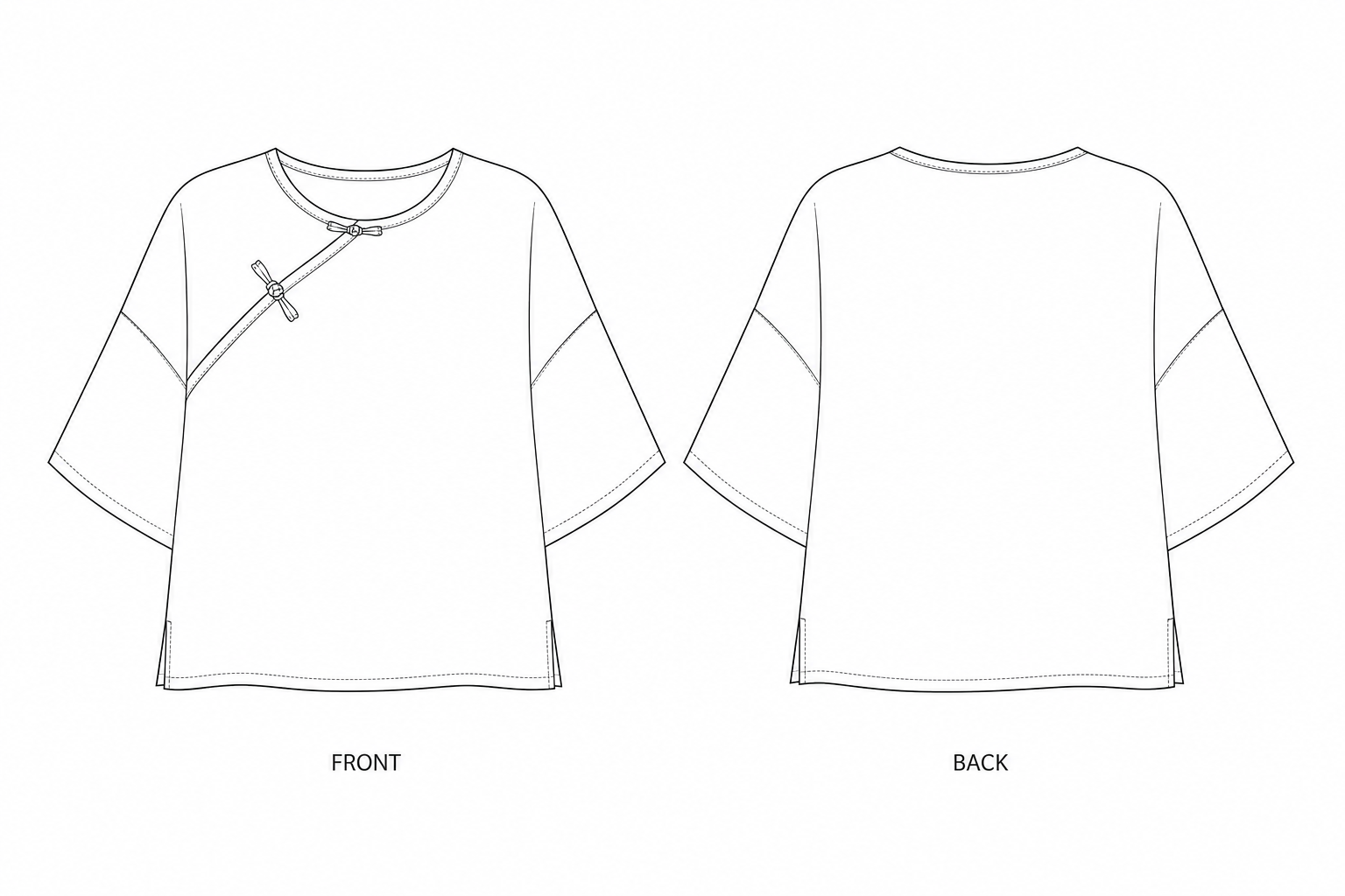 pattern-5016 front and back technical drawing