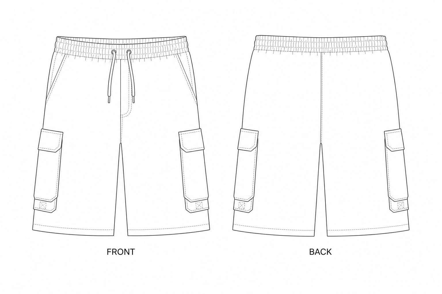 pattern-5070 front and back technical drawing