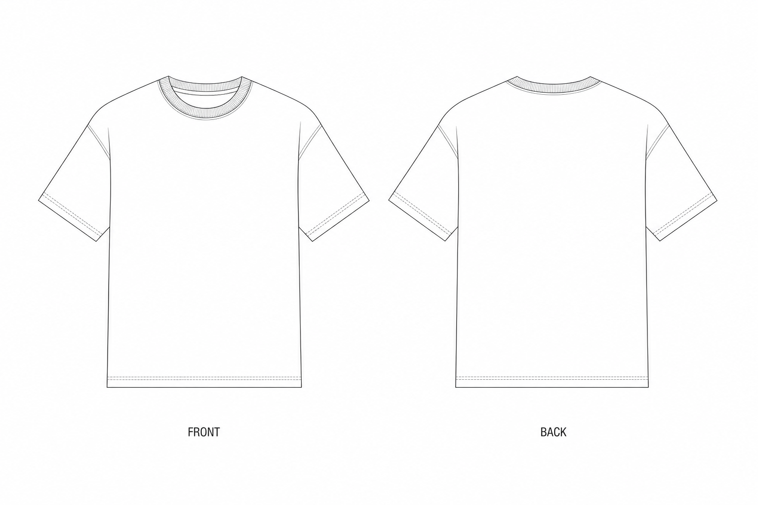 pattern-543 front and back technical drawing