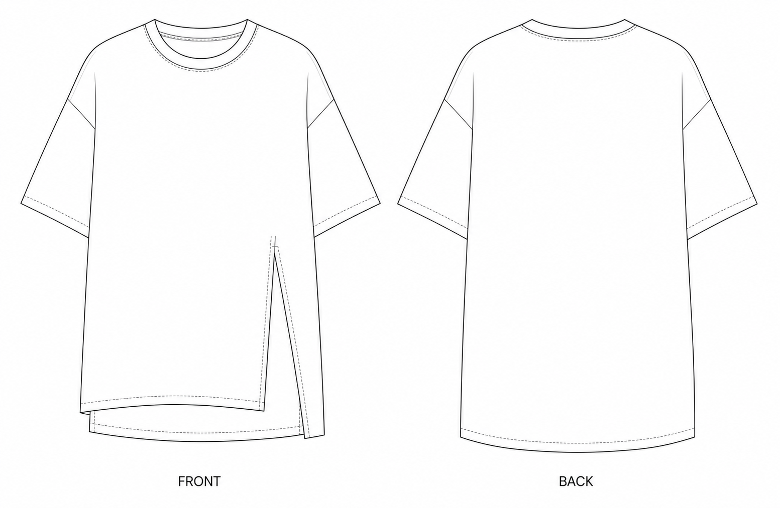 pattern-694 front and back technical drawing