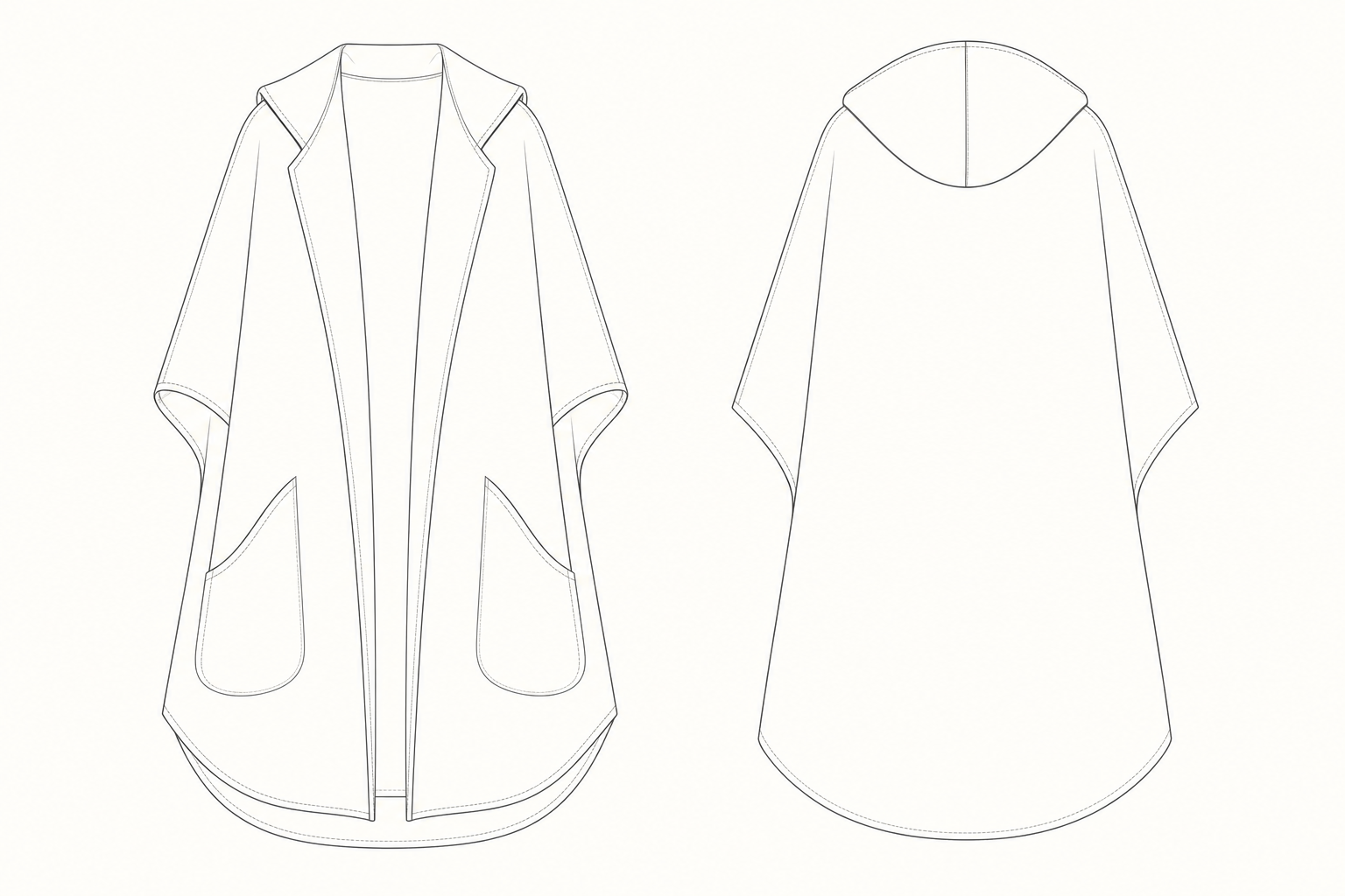 pattern-781 front and back technical drawing