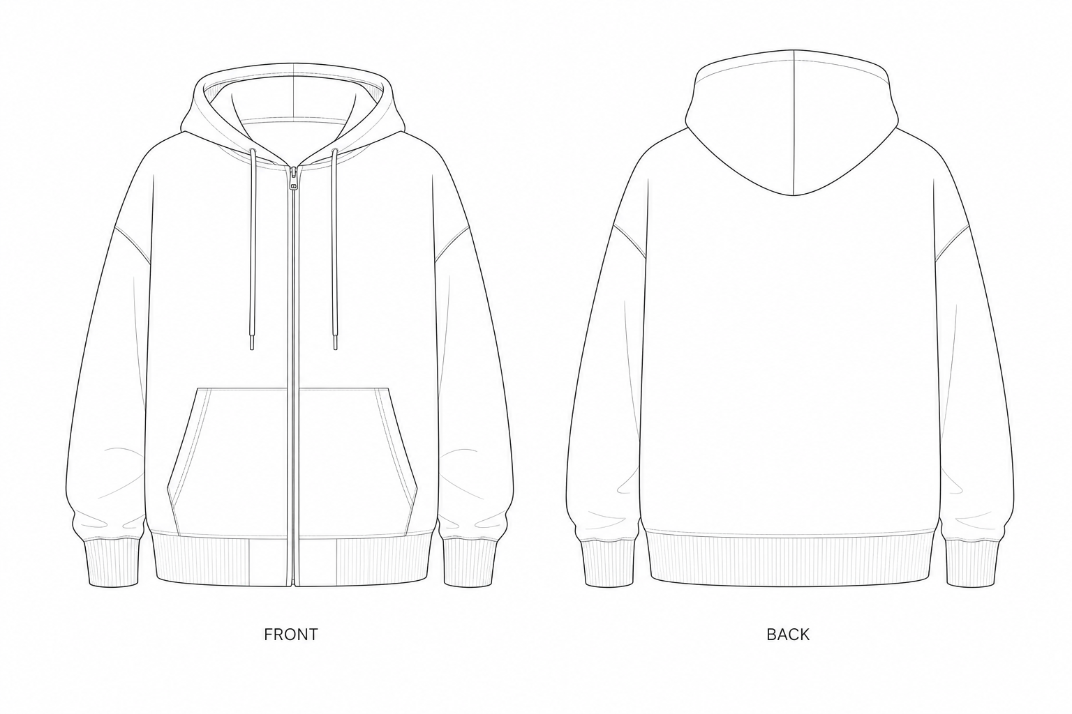 pattern-854 front and back technical drawing