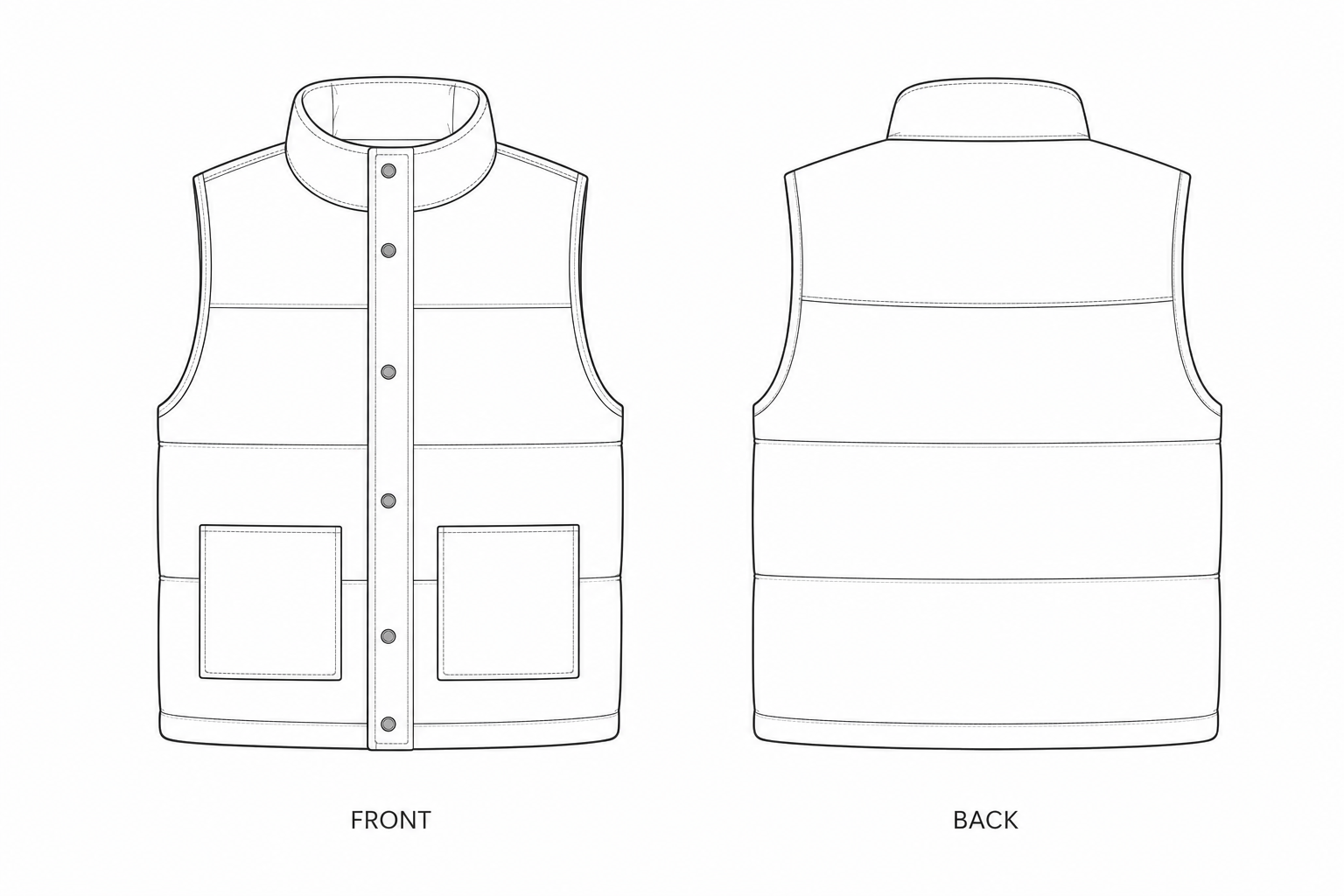 pattern-883 front and back technical drawing