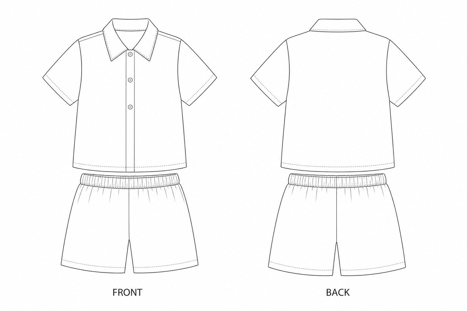 pattern-9003 front and back technical drawing