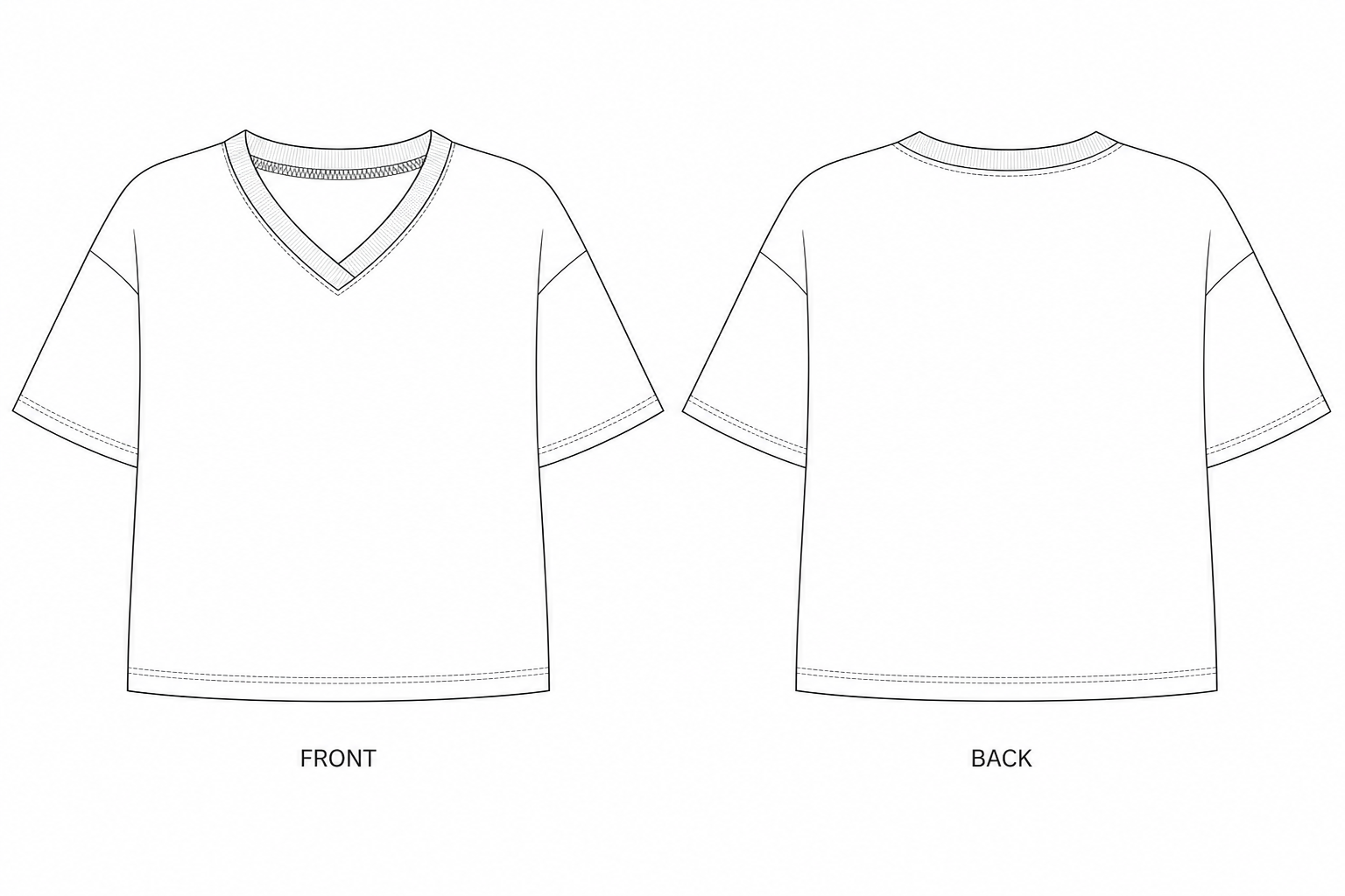 pattern-9009 front and back technical drawing