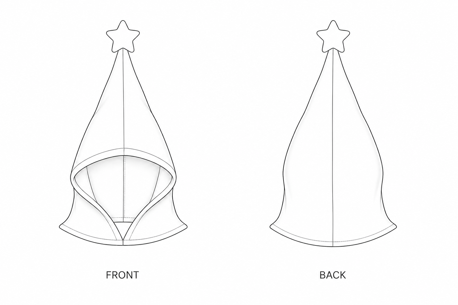 pattern-9011 front and back technical drawing