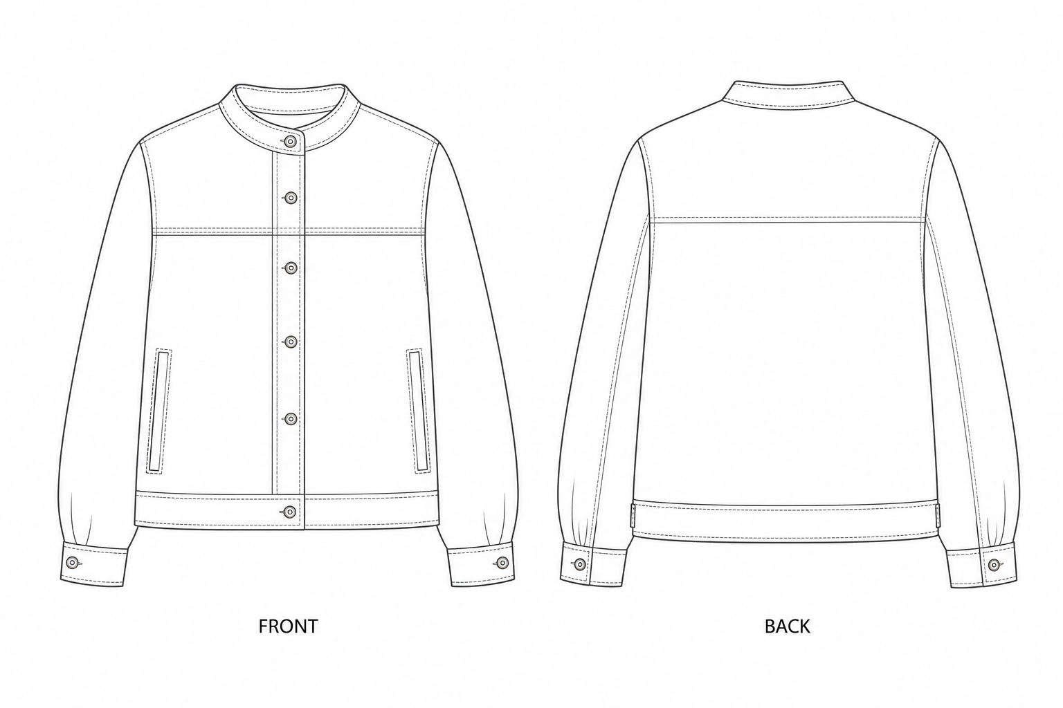 pattern-9031 front and back technical drawing