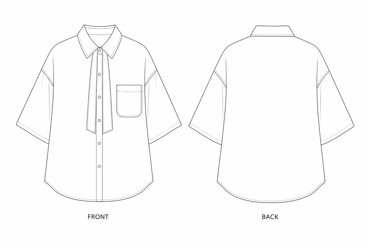 pattern-9036 front and back technical drawing
