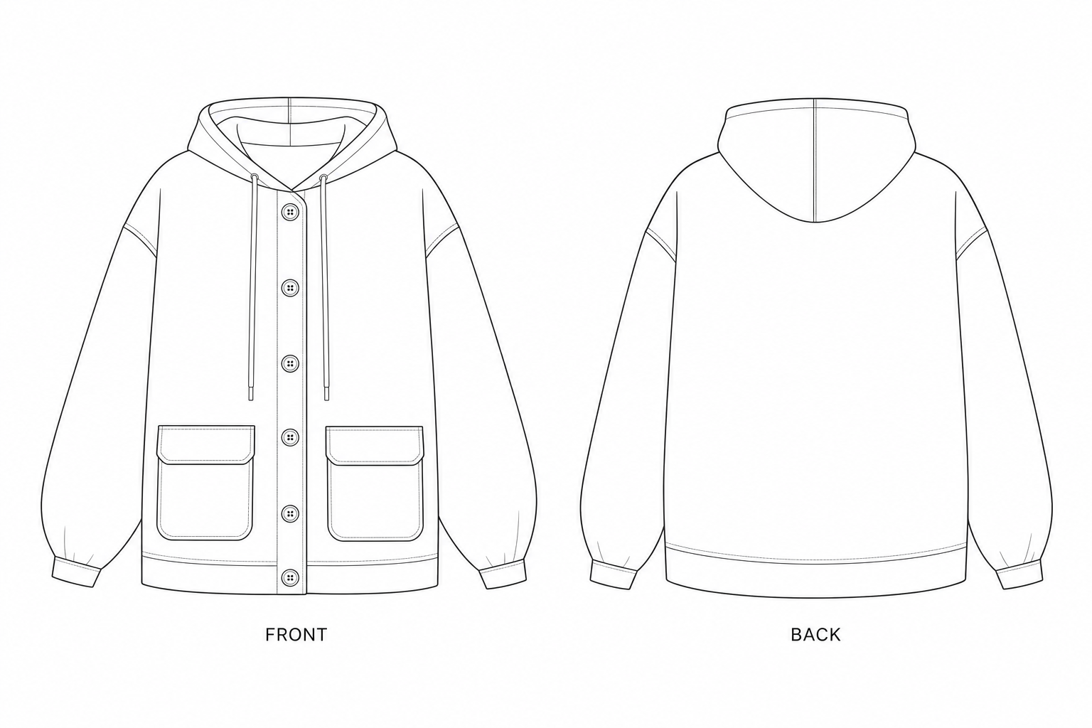pattern-9037 front and back technical drawing