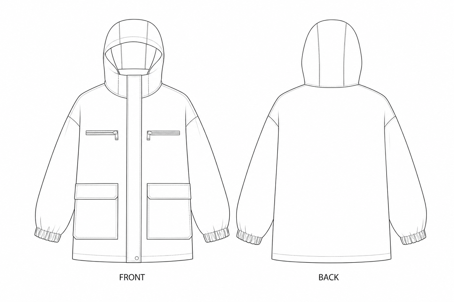 pattern-9053 front and back technical drawing