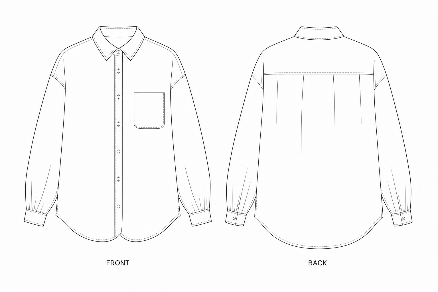 pattern-9055 front and back technical drawing