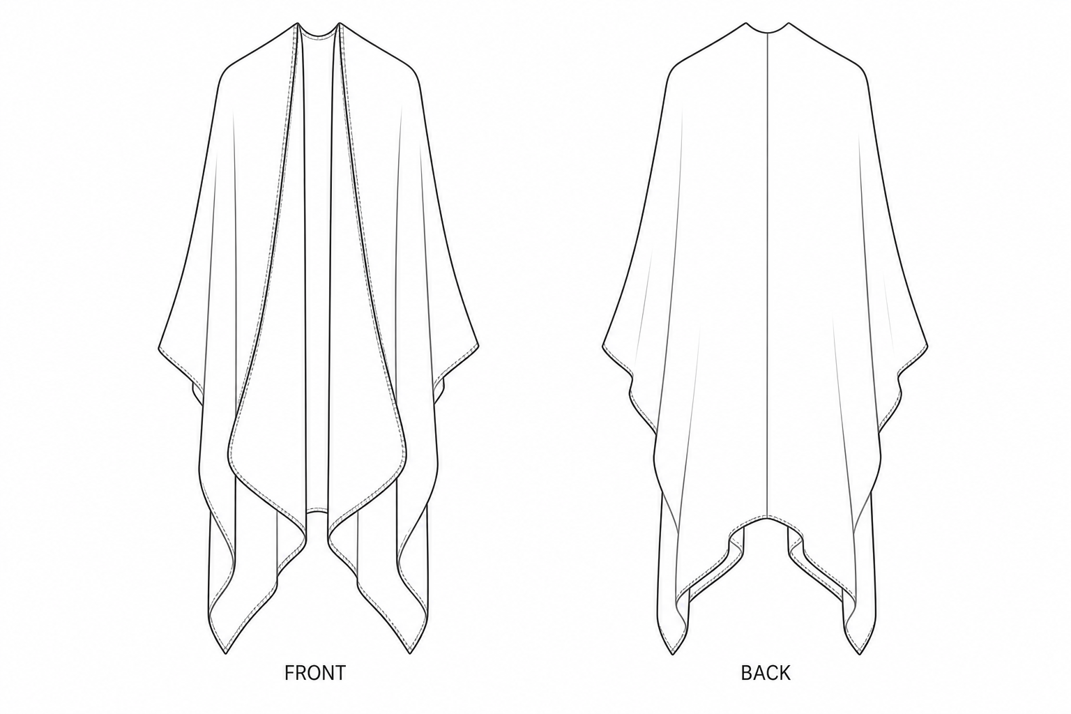 pattern-917 front and back technical drawing