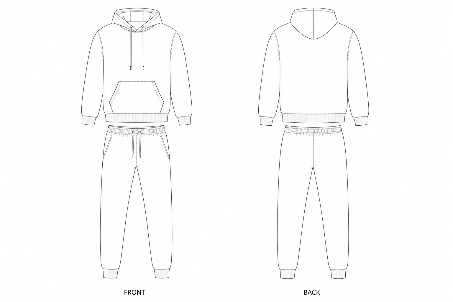 pattern-921 front and back technical drawing