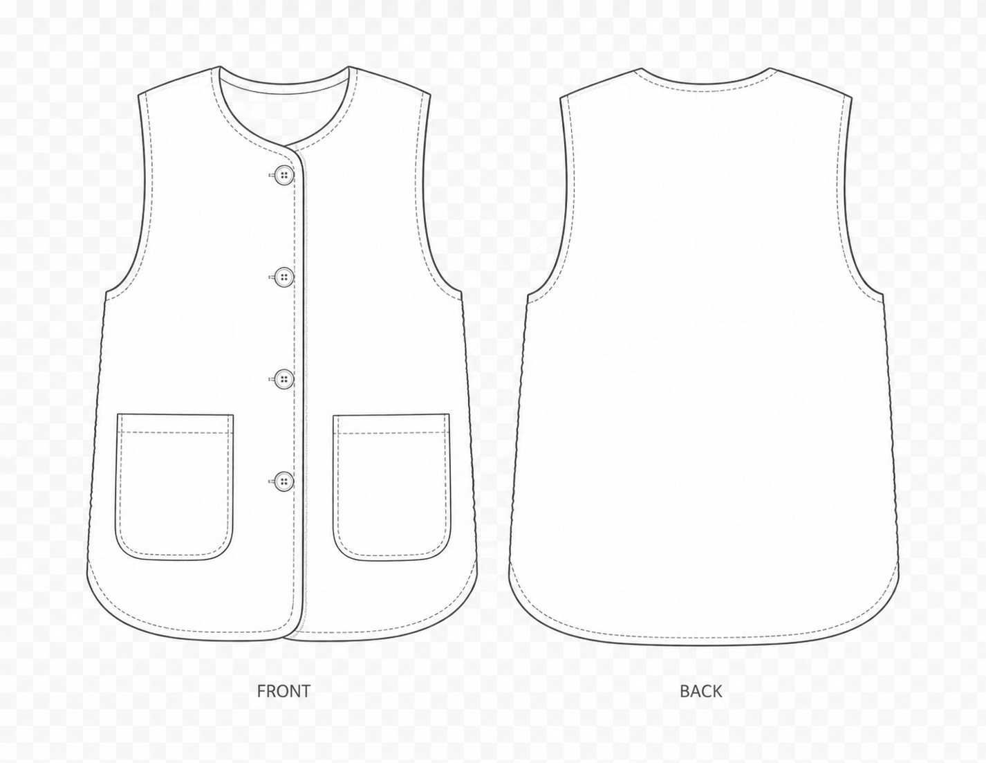 pattern-926 front and back technical drawing