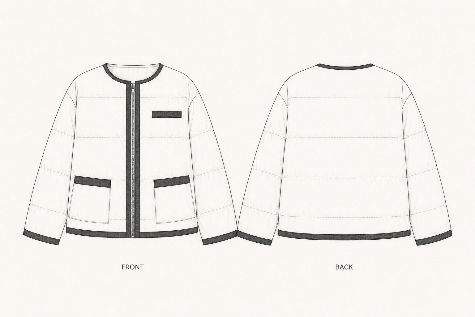 pattern-927 front and back technical drawing