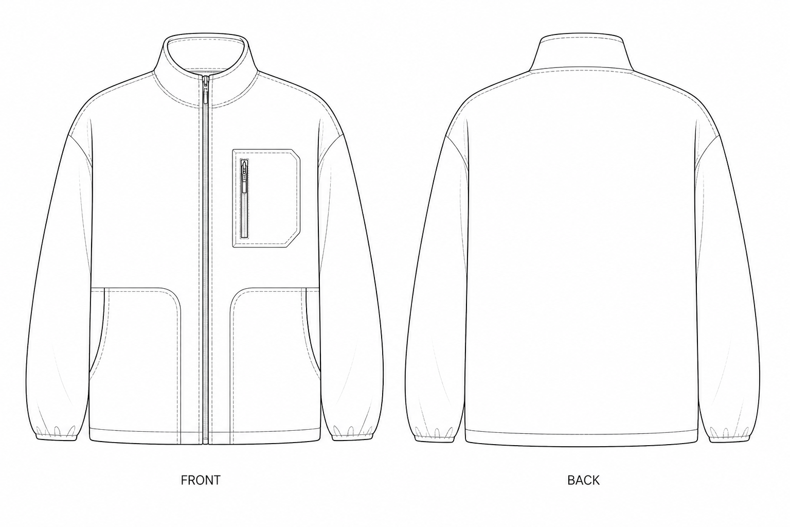 pattern-940 front and back technical drawing