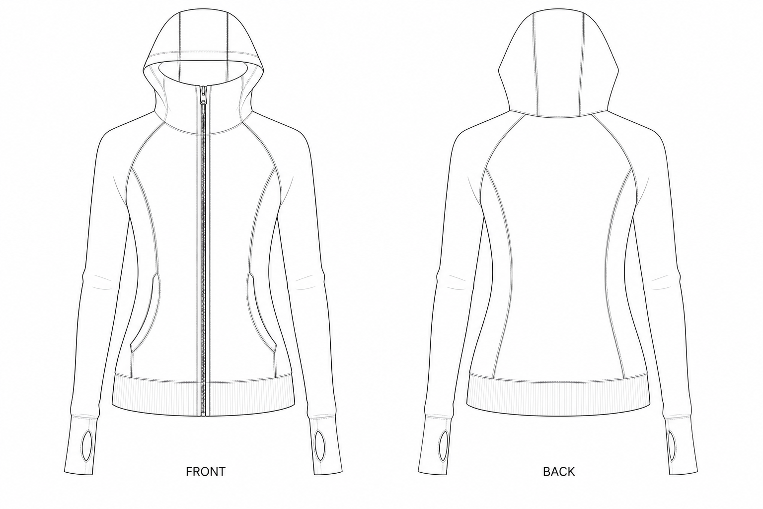 pattern-941 front and back technical drawing