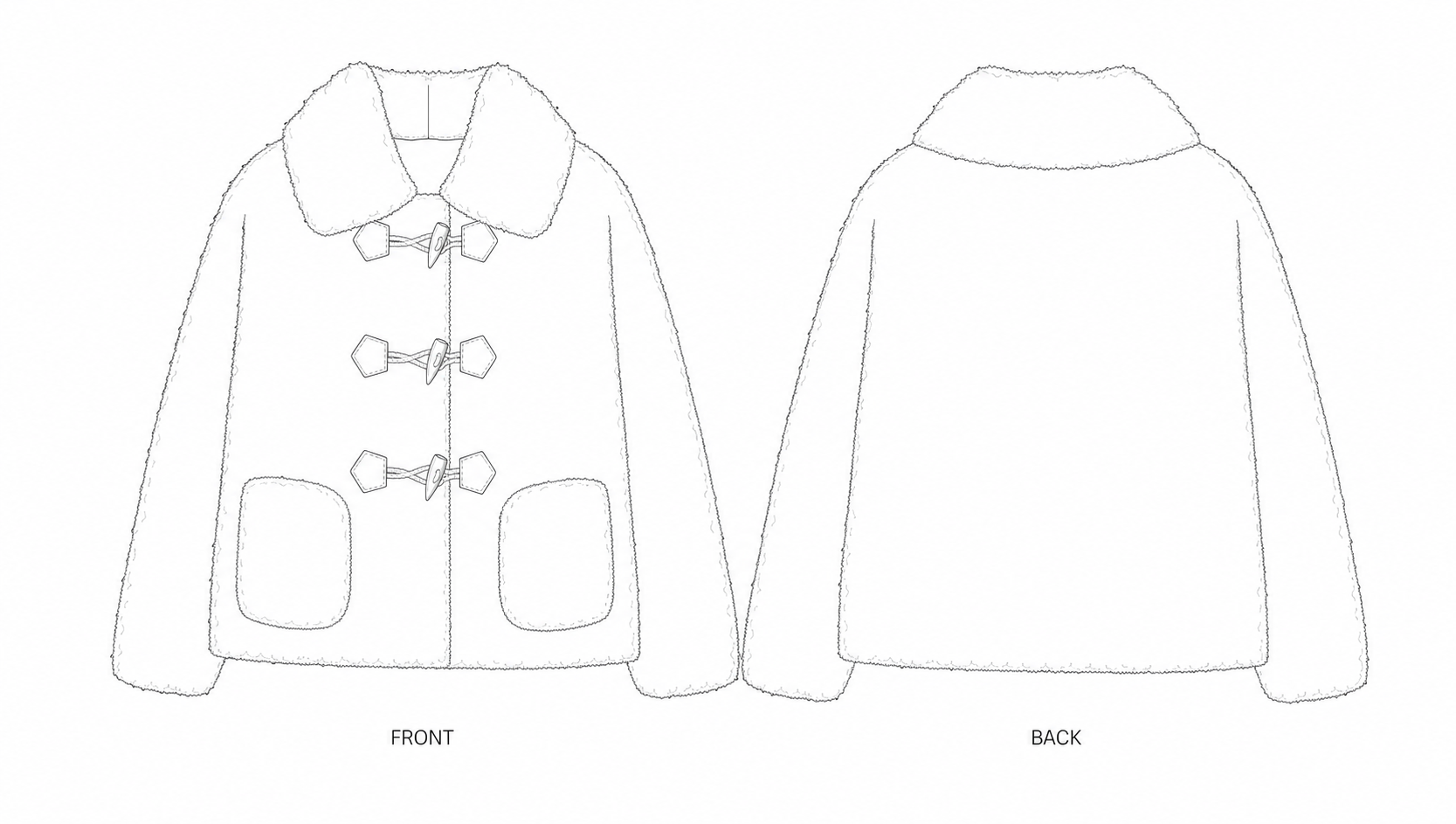 pattern-981 front and back technical drawing