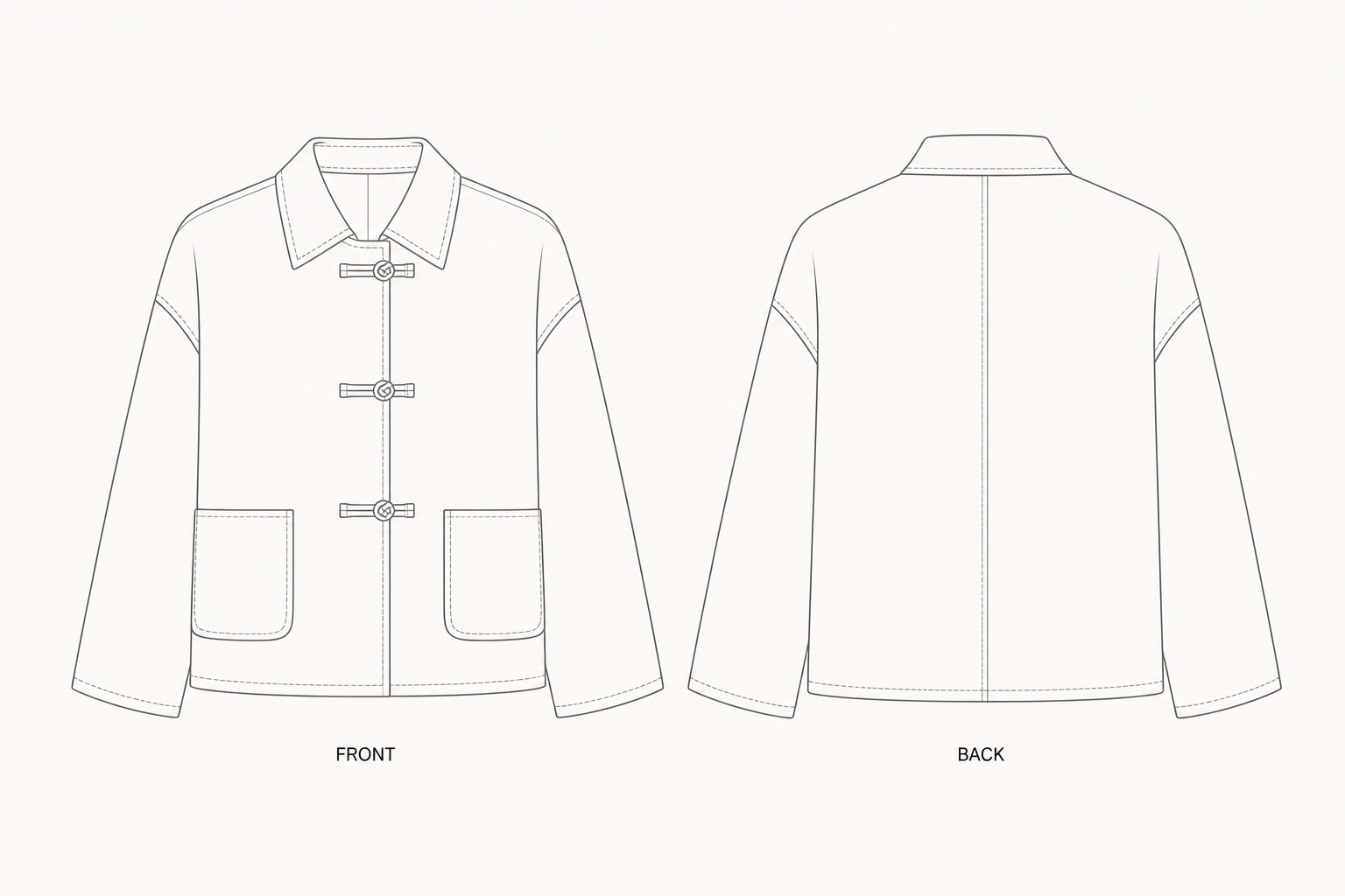 pattern-983 front and back technical drawing