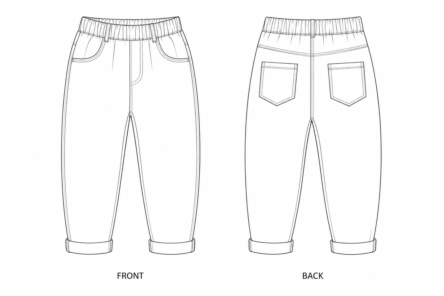 pattern-xanger-2023-free-13 front and back technical drawing
