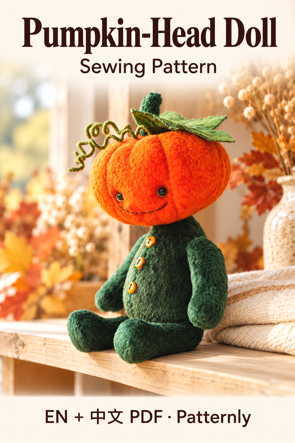 Pumpkin-Head Doll Sewing Pattern cover
