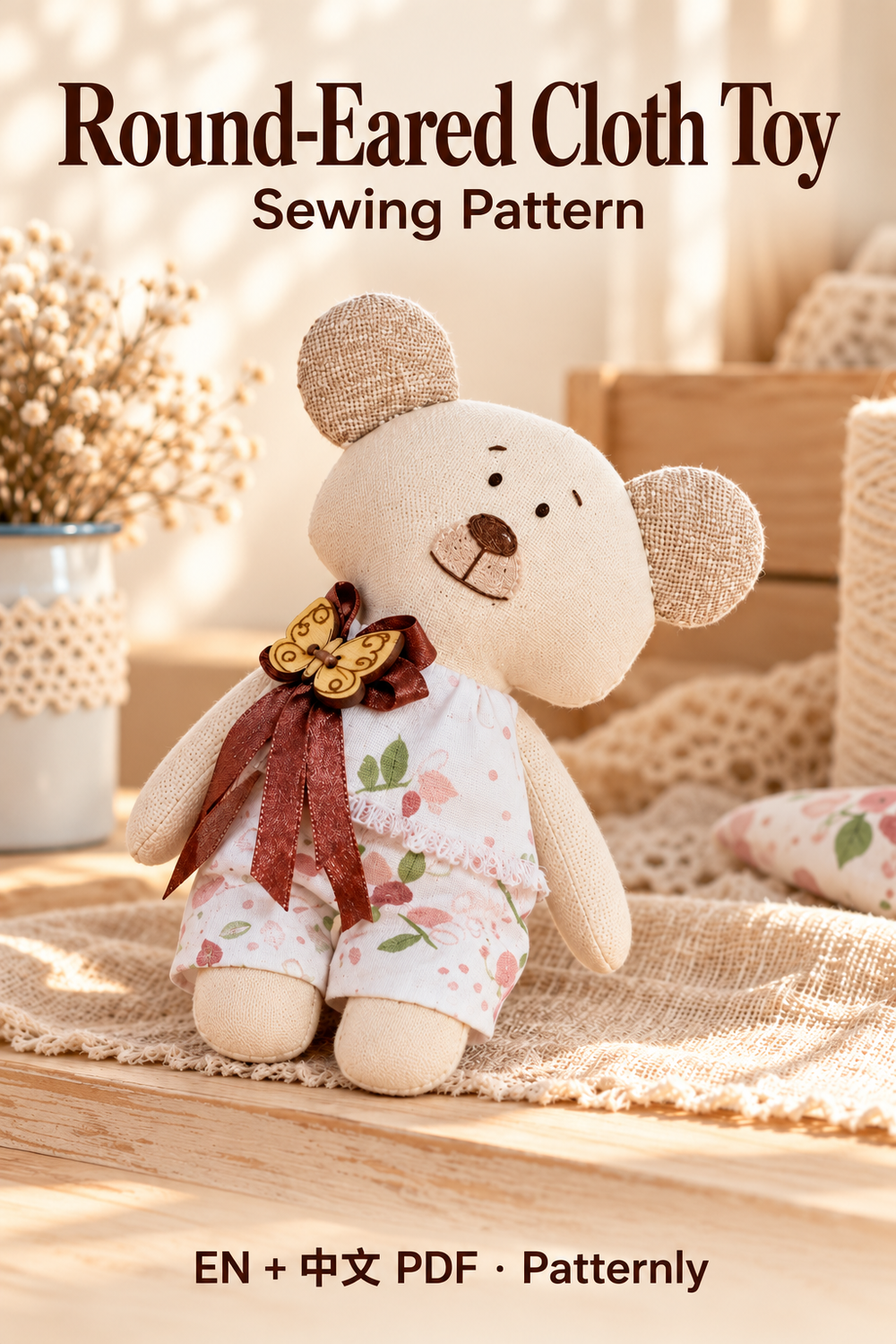 圆耳布偶纸样 cover