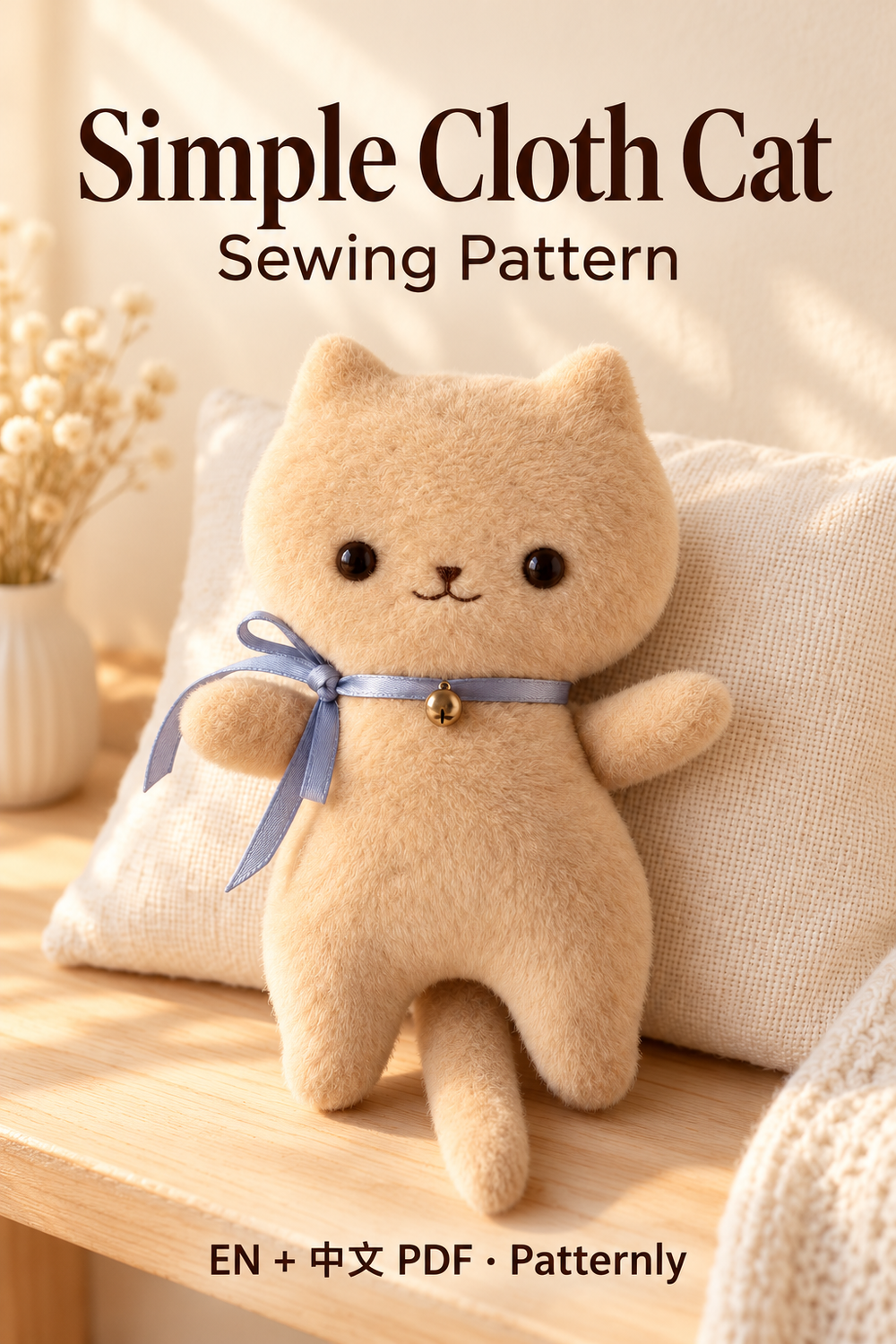 Simple Cloth Cat Sewing Pattern cover