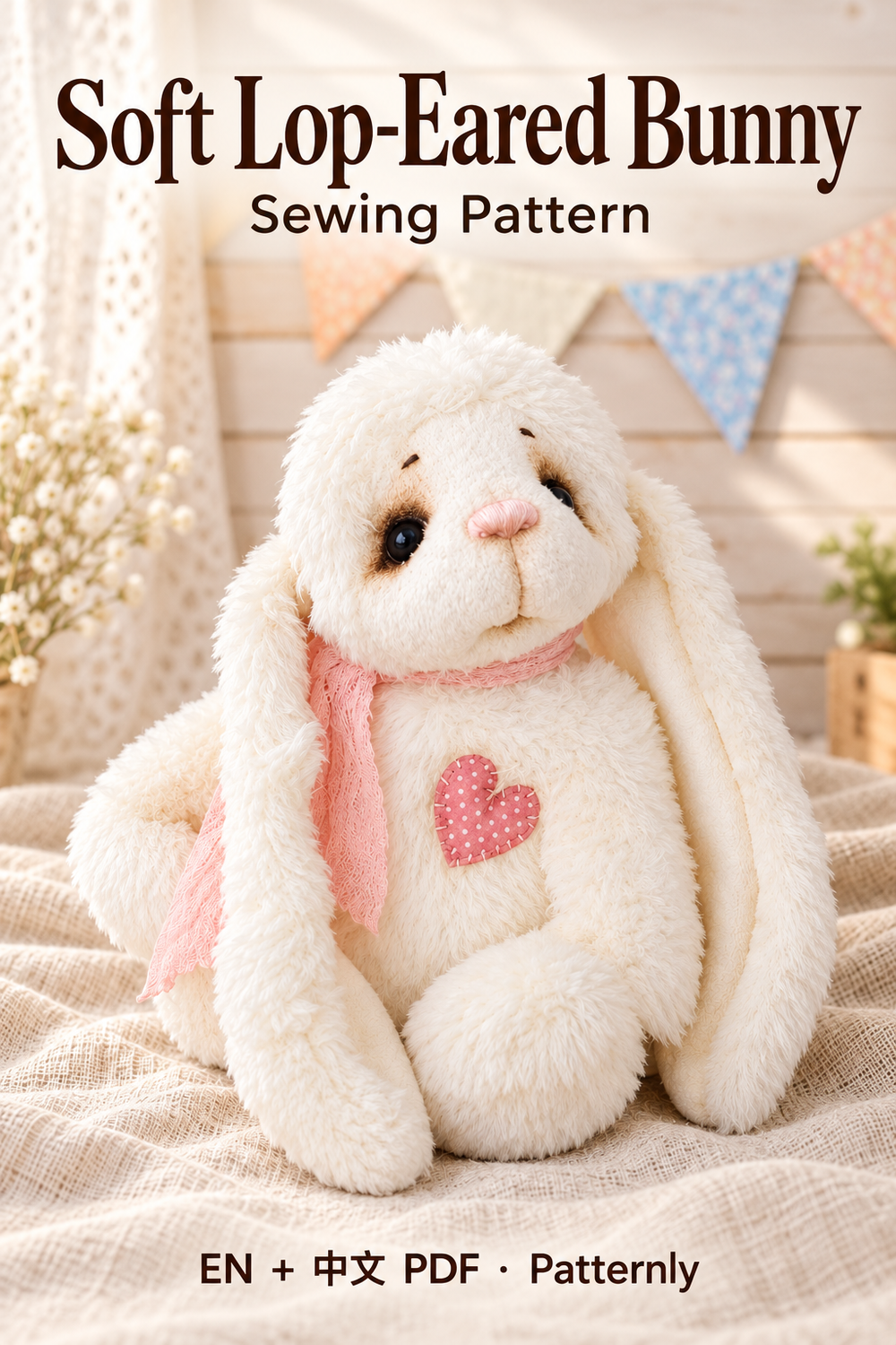 Soft Lop-Eared Bunny Sewing Pattern cover