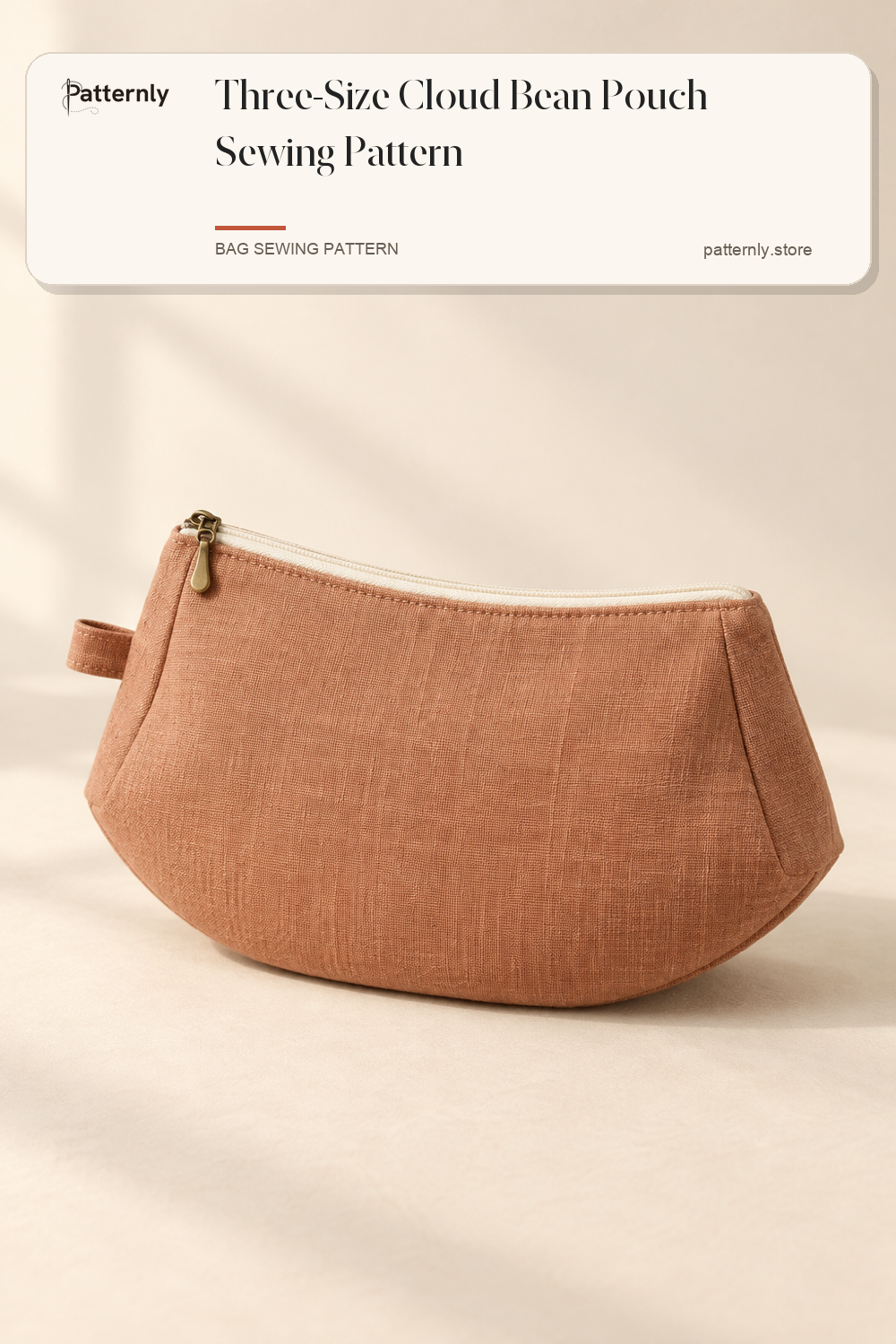 Three-Size Cloud Bean Pouch Sewing Pattern — finished bag sewing pattern preview