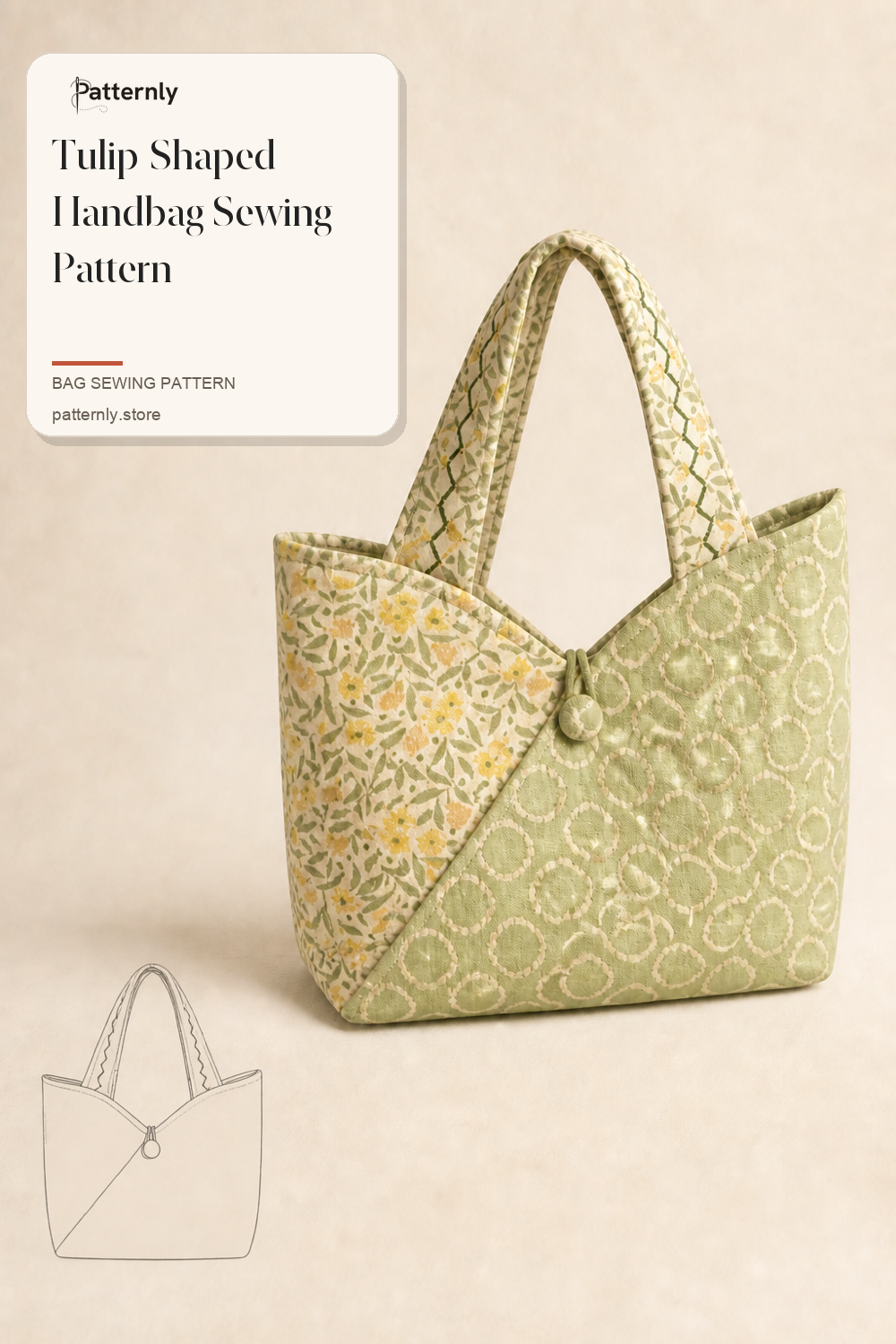 Tulip-Shaped Handbag Sewing Pattern cover