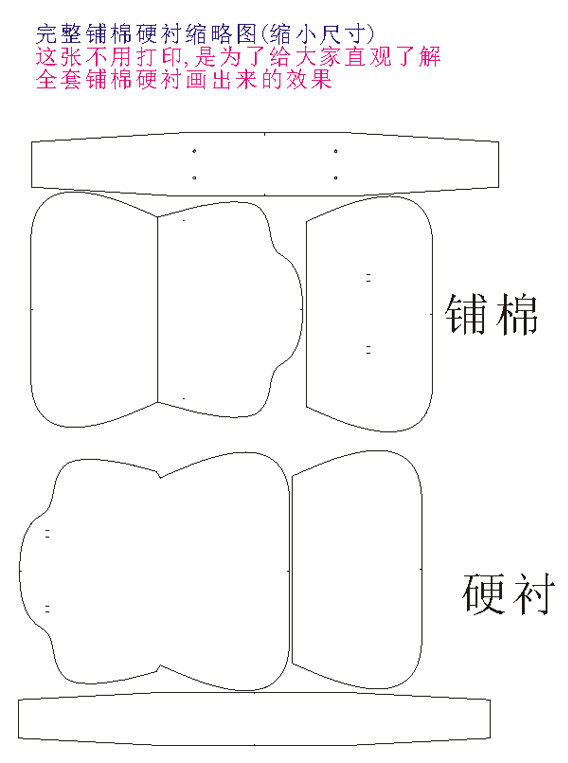 古风手提包完整铺棉和硬衬缩略总览，分组显示全部部件
